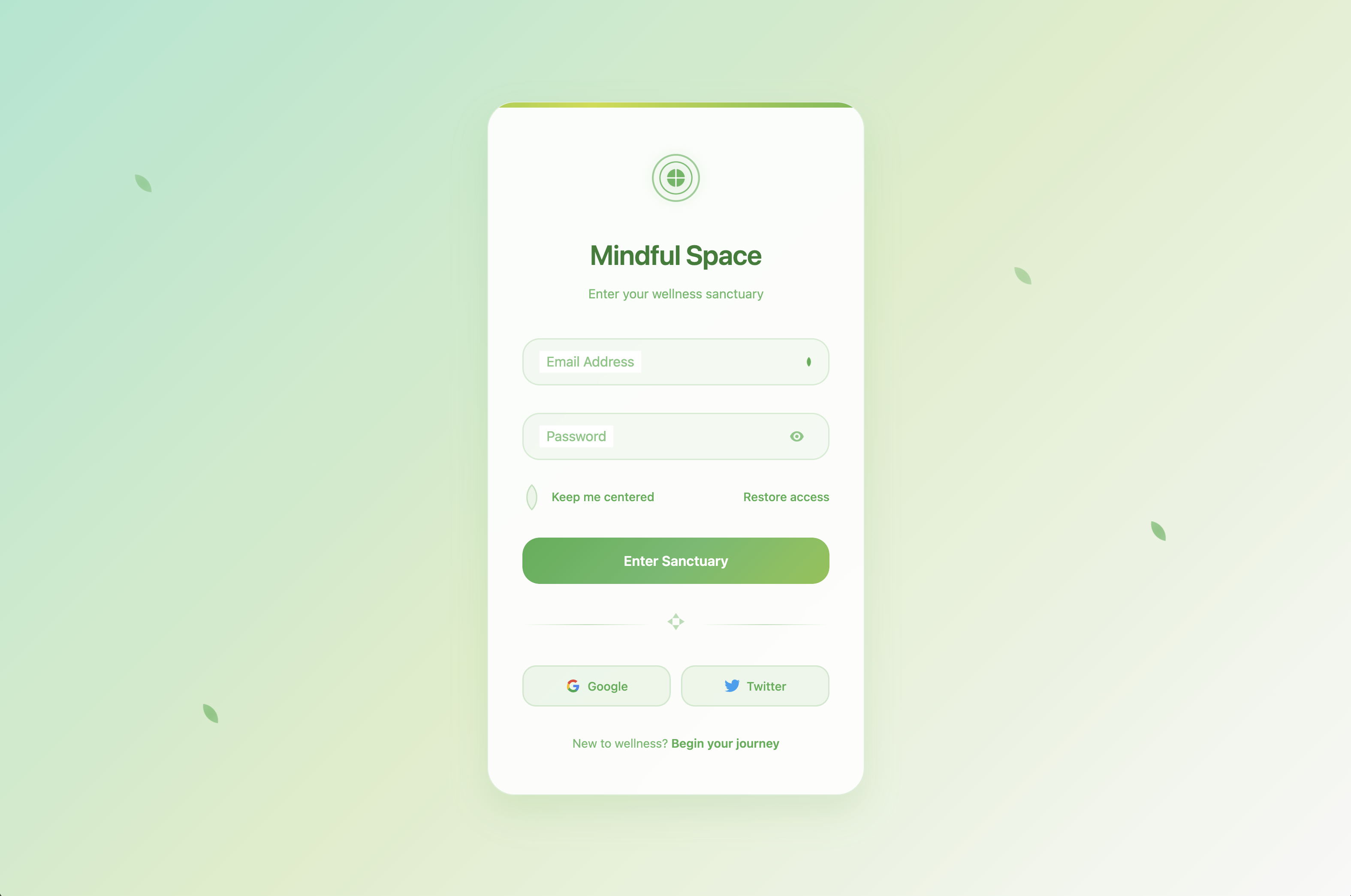 Eco Wellness form preview